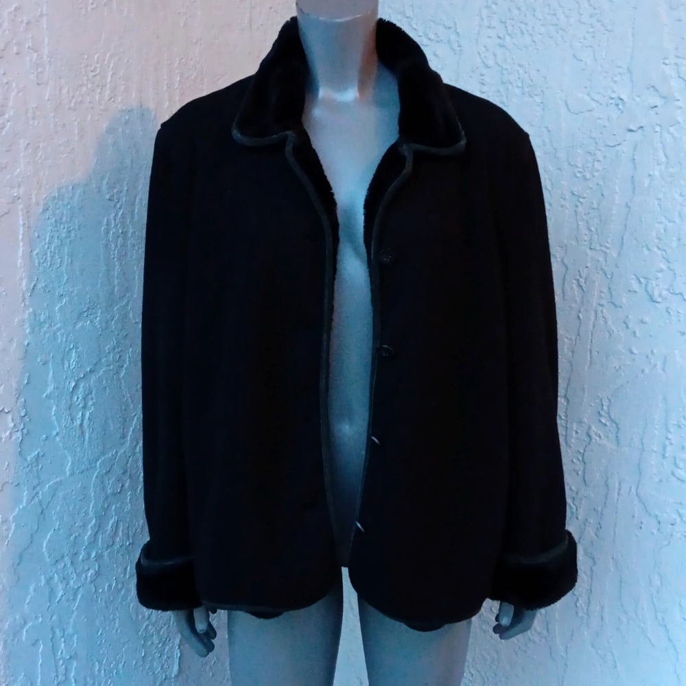 Coaco New York BLACK  Faux fur coat